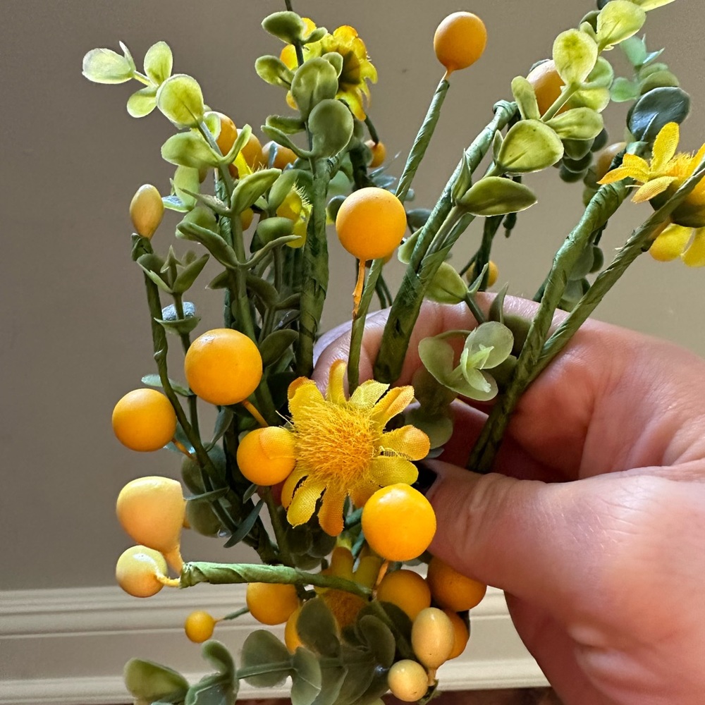 NEVER USED Two beautiful faux greenery with faux lemon garlands.